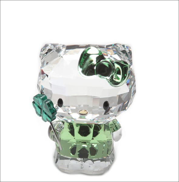 スワロフスキー Hello Kitty Lucky Charm ハローキティ 「ラッキー・クローバー」  クリスタルフィギュア ペリドット 5004741