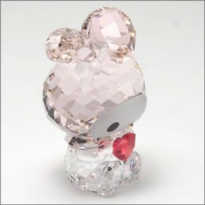 スワロフスキー My Melody Red Heart マイメロディ 「ハートキャッチ」  クリスタルフィギュア テンダーピンク 5004742