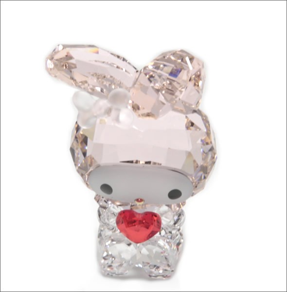 スワロフスキー My Melody Red Heart マイメロディ 「ハートキャッチ」  クリスタルフィギュア テンダーピンク 5004742