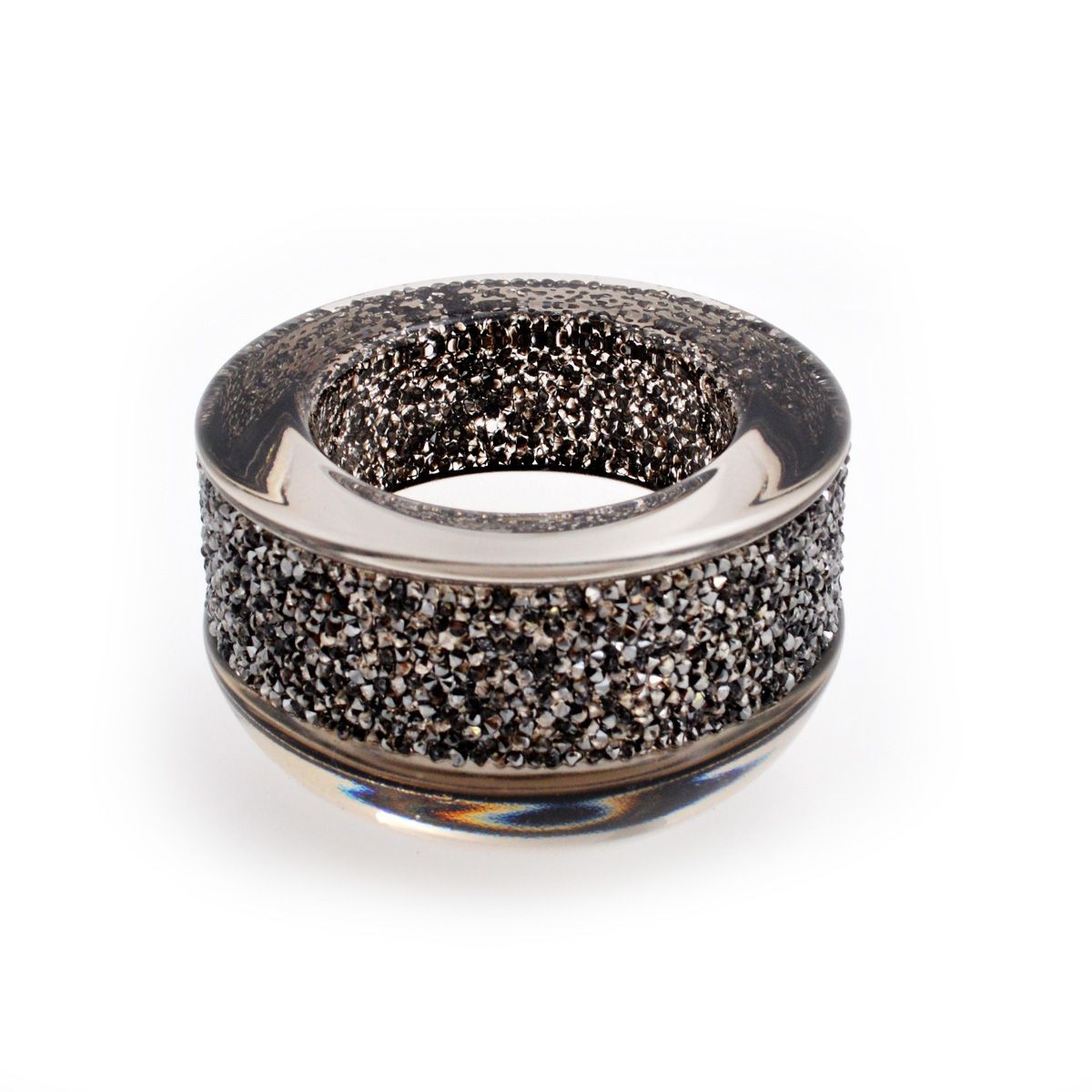 スワロフスキー SWAROVSKI 5108876 Shimmer Tea Light Grey クリスタルロック ティーライト キャンドルホルダー グレー