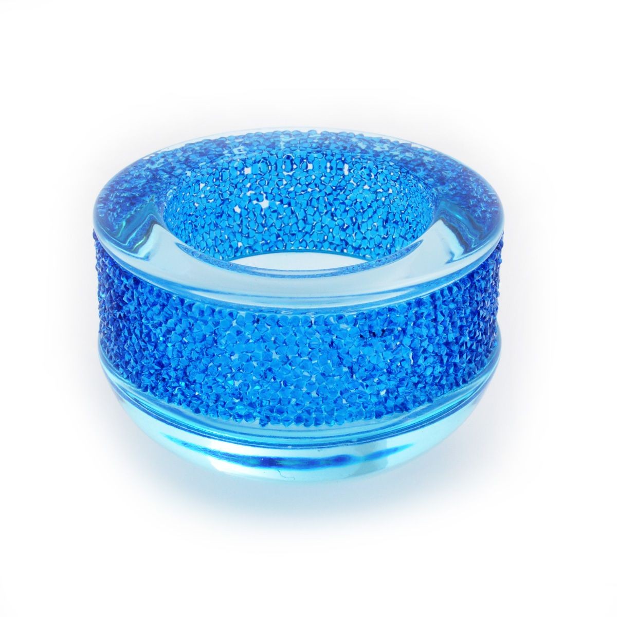 スワロフスキー SWAROVSKI 5136916 Shimmer Tea Light Capri Blue クリスタルロック ティーライト キャンドルホルダー カプリブルー