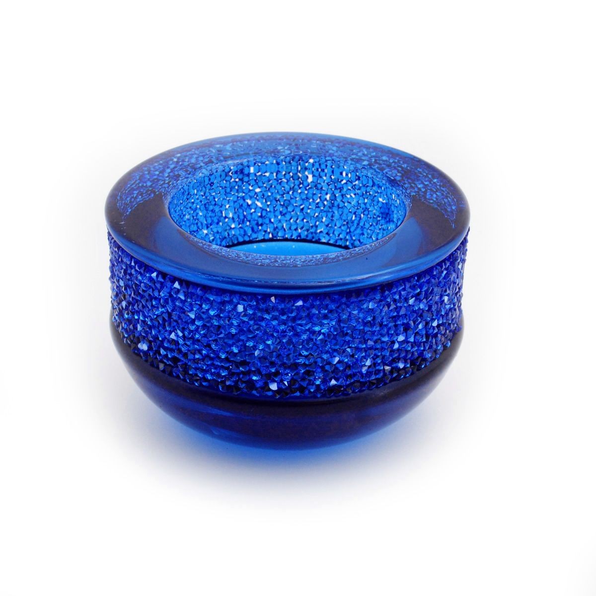 スワロフスキー SWAROVSKI 5136918 Shimmer Tea Light Dark Blue クリスタルロック ティーライト キャンドルホルダー ダークブルー