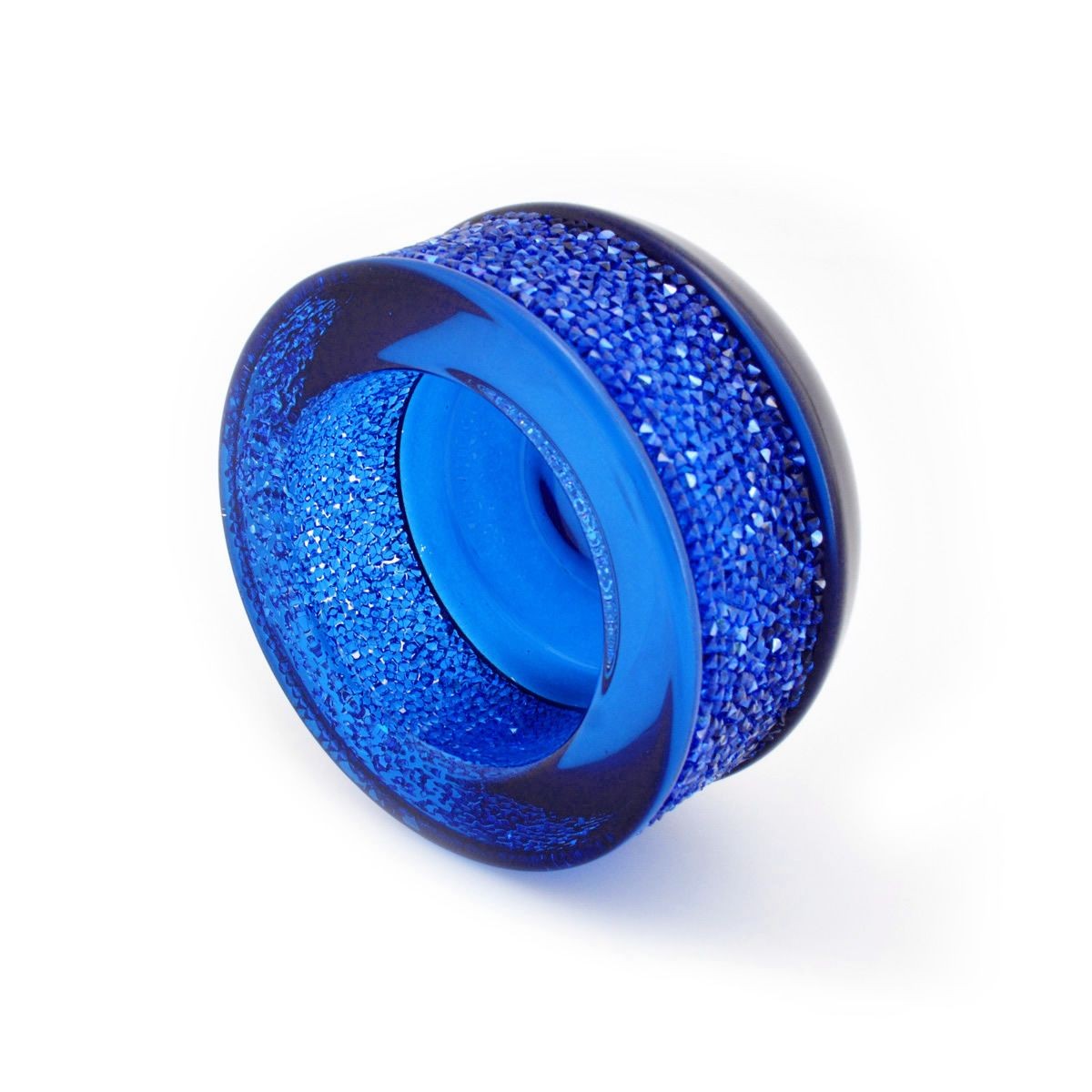 スワロフスキー SWAROVSKI 5136918 Shimmer Tea Light Dark Blue クリスタルロック ティーライト キャンドルホルダー ダークブルー