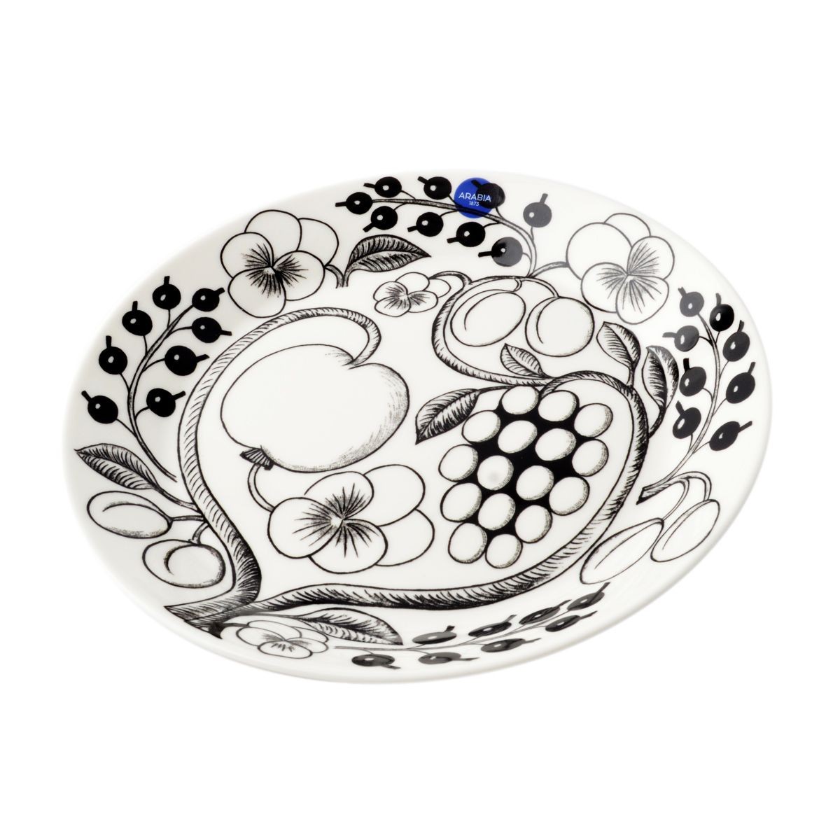 アラビア Arabia AR006671 Black Paratiisi Plate 21cm ブラックパラティッシ プレート皿 ≪北欧食器≫