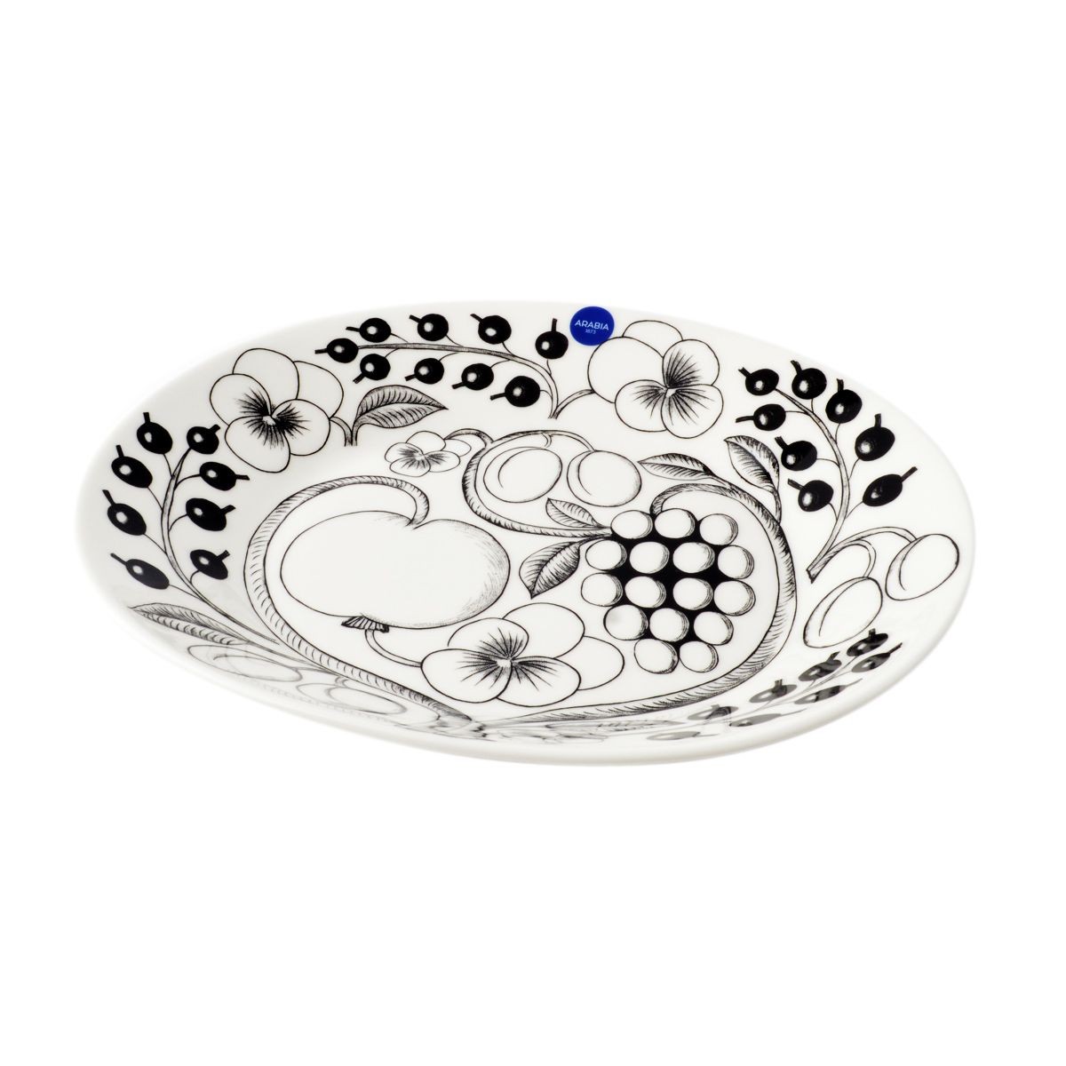 アラビア Arabia AR006666 Black Paratiisi Oval Plate 25cm ブラックパラティッシ オーバルプレート皿 ≪北欧食器≫