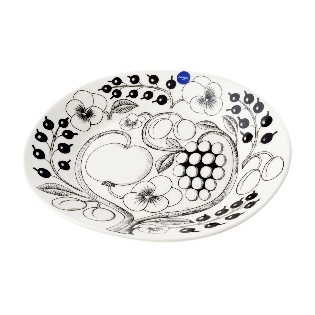 アラビア Arabia AR006666 Black Paratiisi Oval Plate 25cm ブラックパラティッシ オーバルプレート皿 ≪北欧食器≫