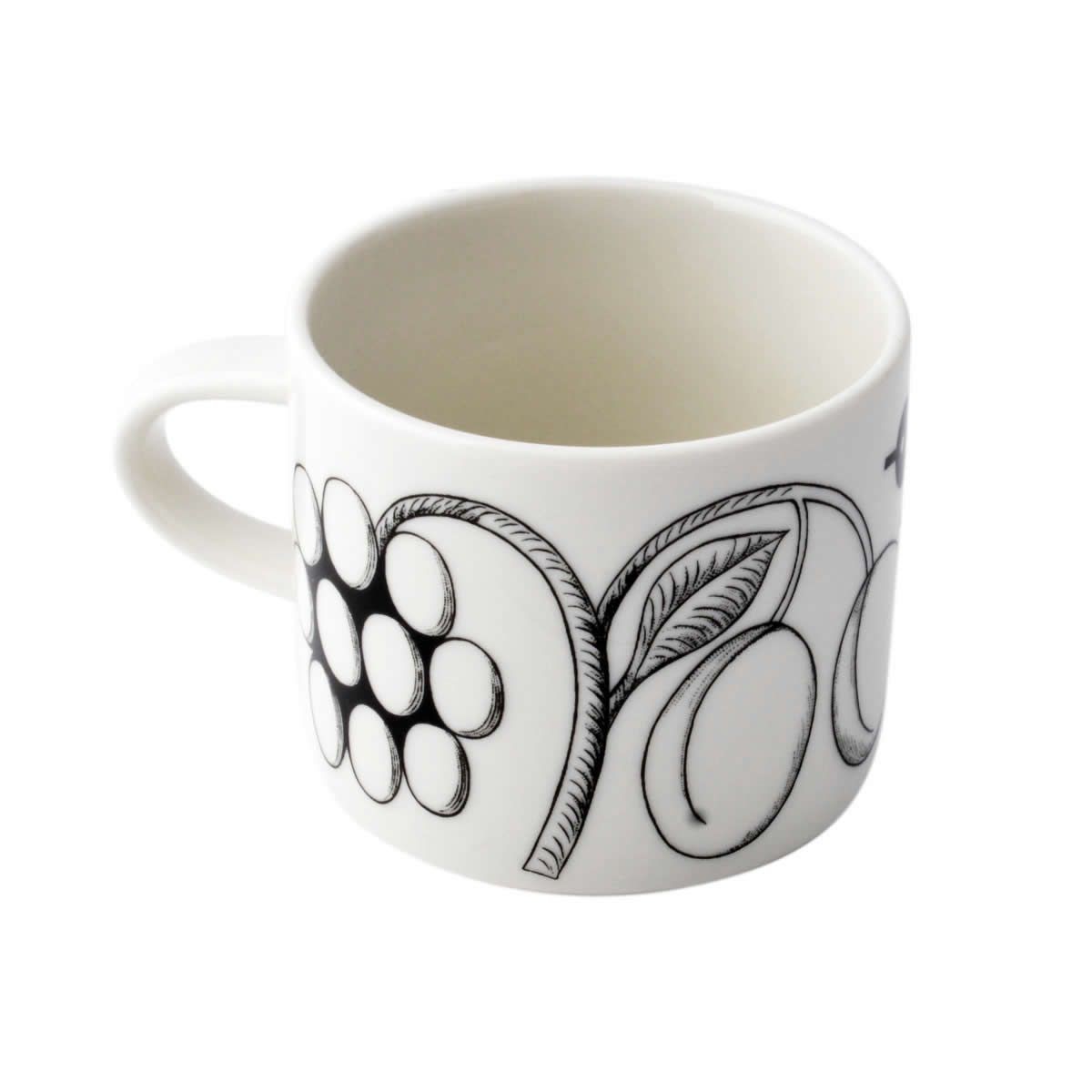 アラビア Arabia AR006674＋AR006675 Black Paratiisi Cup&Saucer set 180ml/14cm ブラックパラティッシ コーヒーカップ&ソーサー（プレート皿）セット ≪北欧食器≫