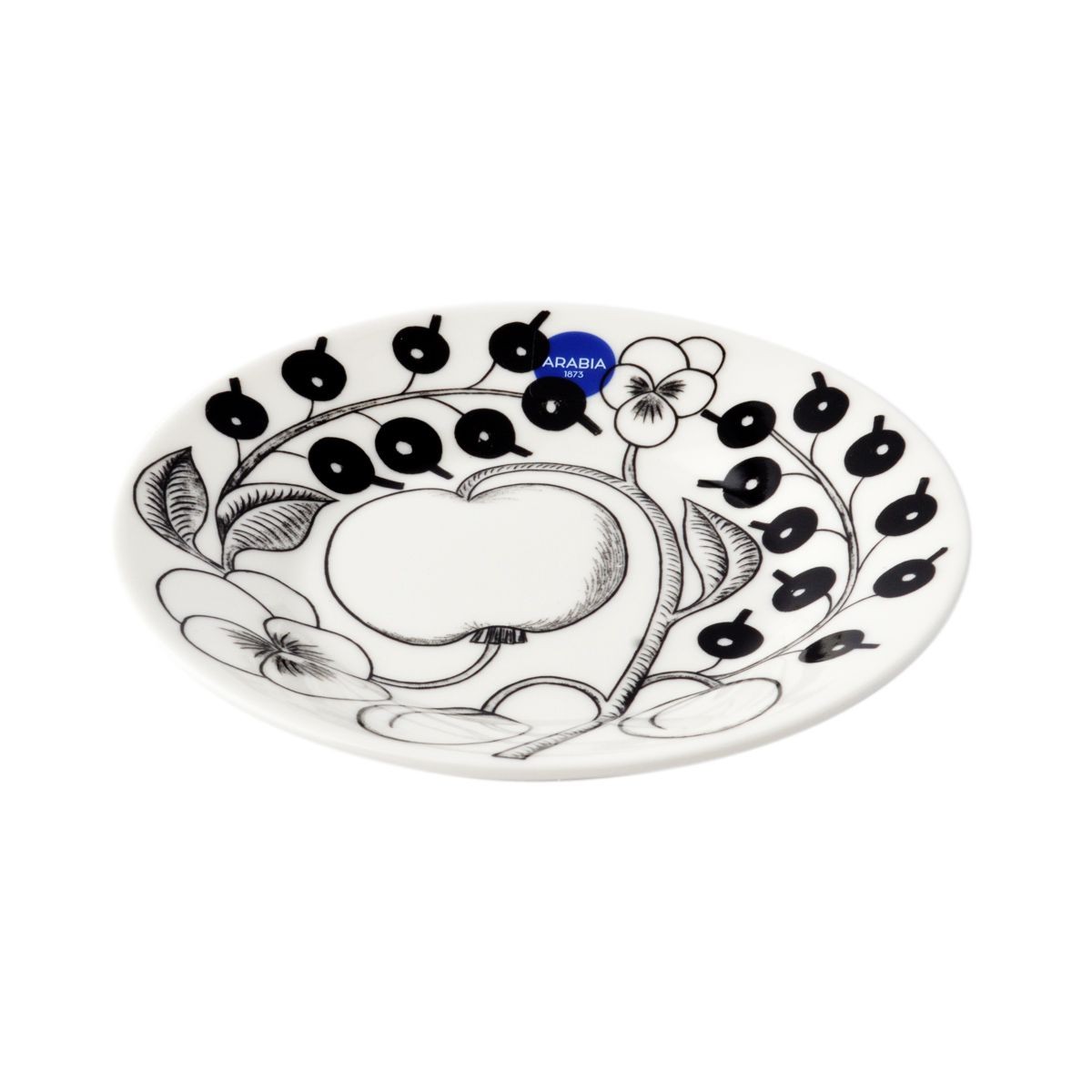 アラビア Arabia AR006675 Black Paratiisi Plate (Saucer) 14cm ブラックパラティッシ プレート皿 ソーサー ≪北欧食器≫