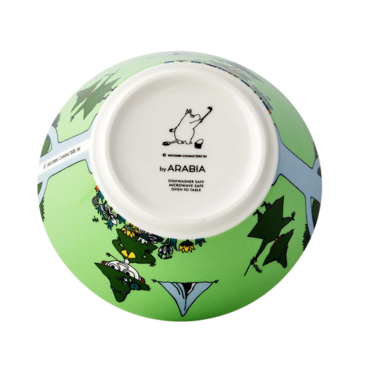 アラビア Arabia AR100097 Moomin Bowl 15cm Snufkin Green 「スナフキン」 ムーミン ボウル ディーププレート皿  ≪北欧食器≫