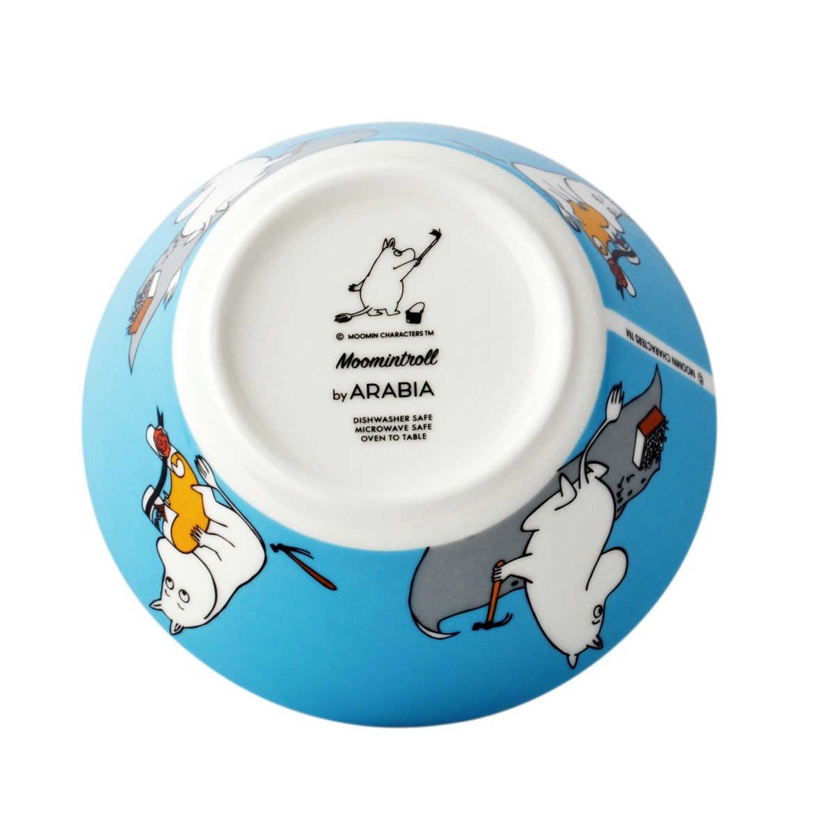 アラビア Arabia AR018741 Moomin Bowl 15cm Moomintroll Turquoise 「ムーミン」 ボウル ディーププレート皿  ≪北欧食器≫