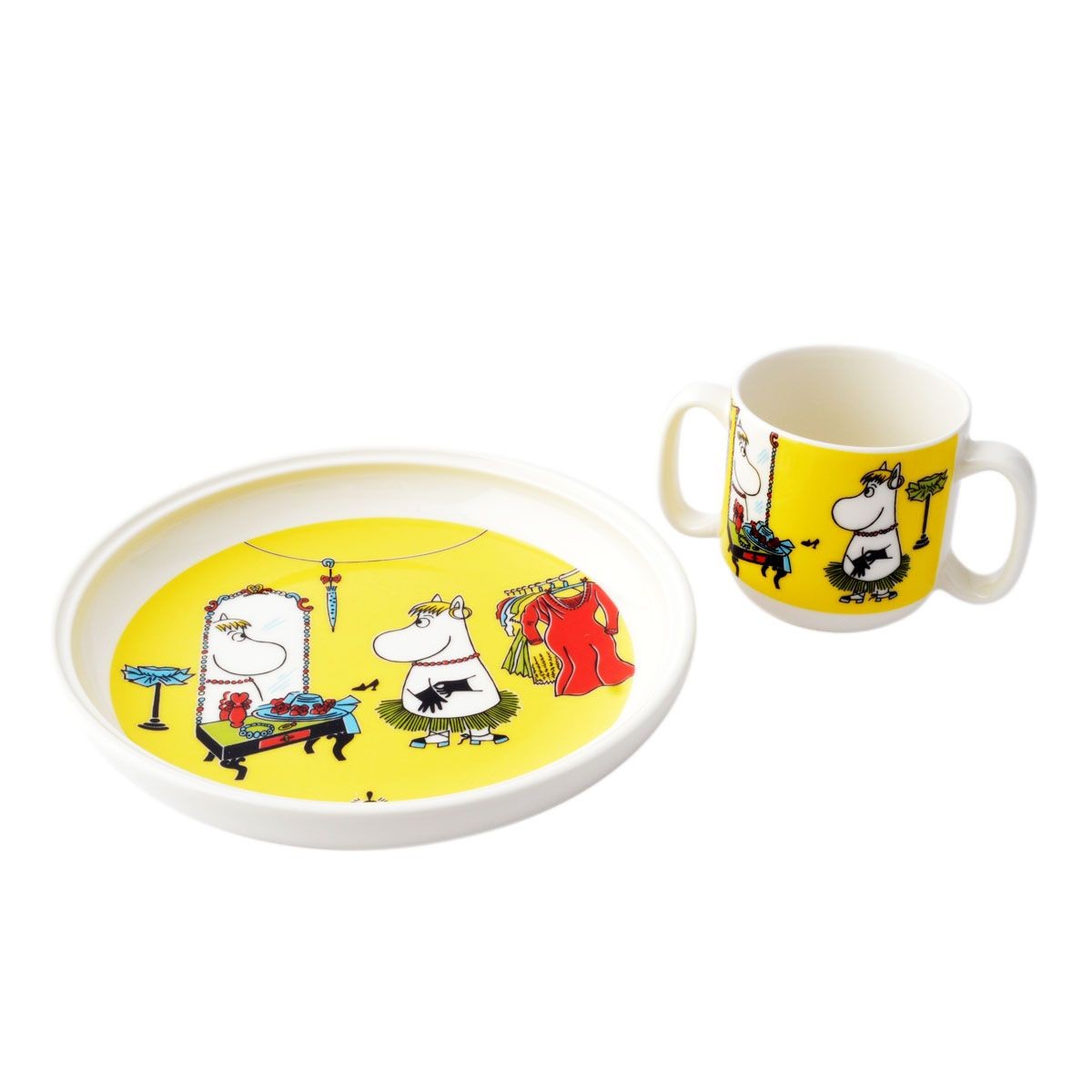 アラビア Arabia AR018711 Moomin Children set Role play 「ロールプレイ」 ムーミン キッズ用食器セット マグカップ＆プレート皿 ≪北欧食器≫