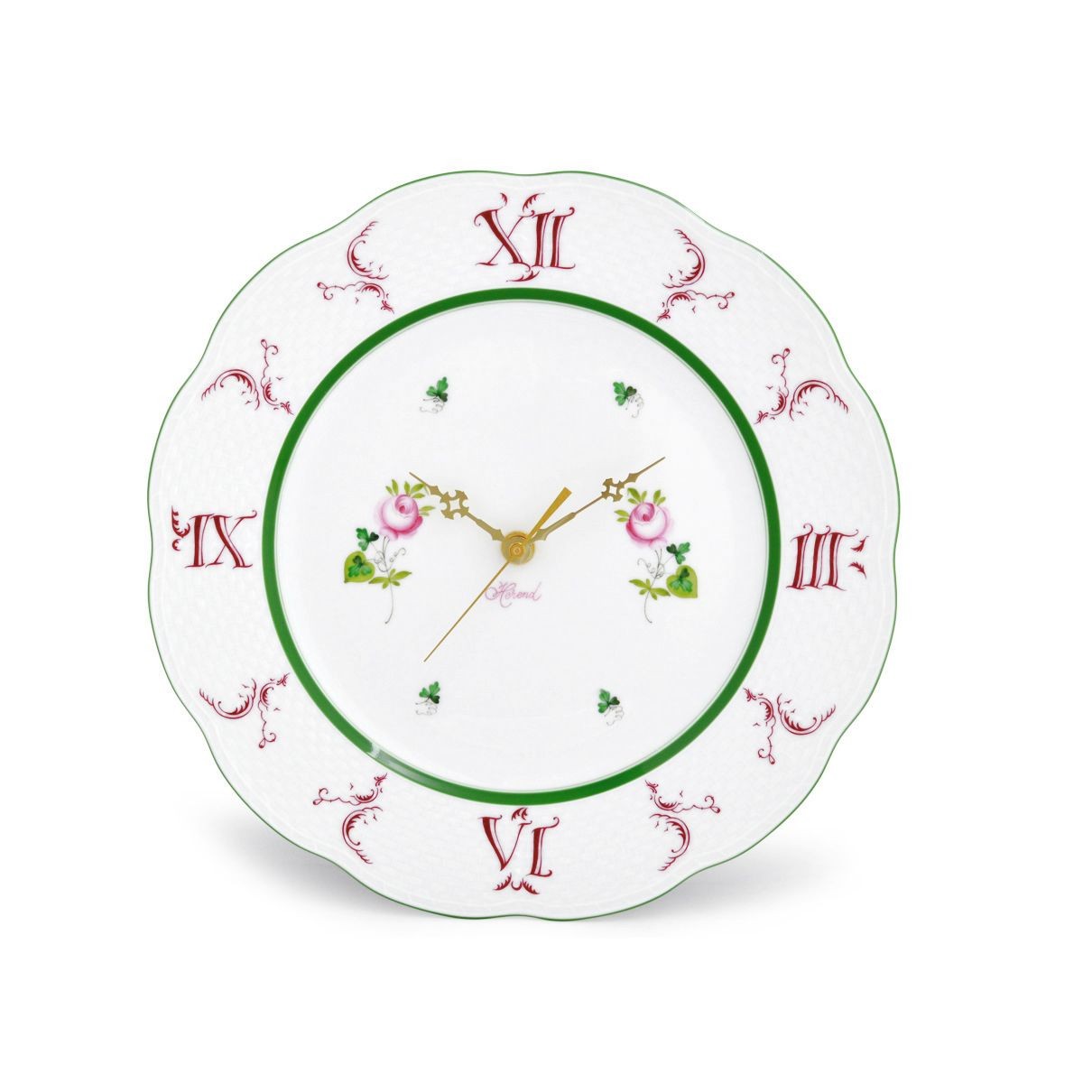 ヘレンド HEREND VRH 00527047 ウイーンの薔薇 ウォールクロック 壁掛け時計  VIEILLE ROSE D'HABSBOURG