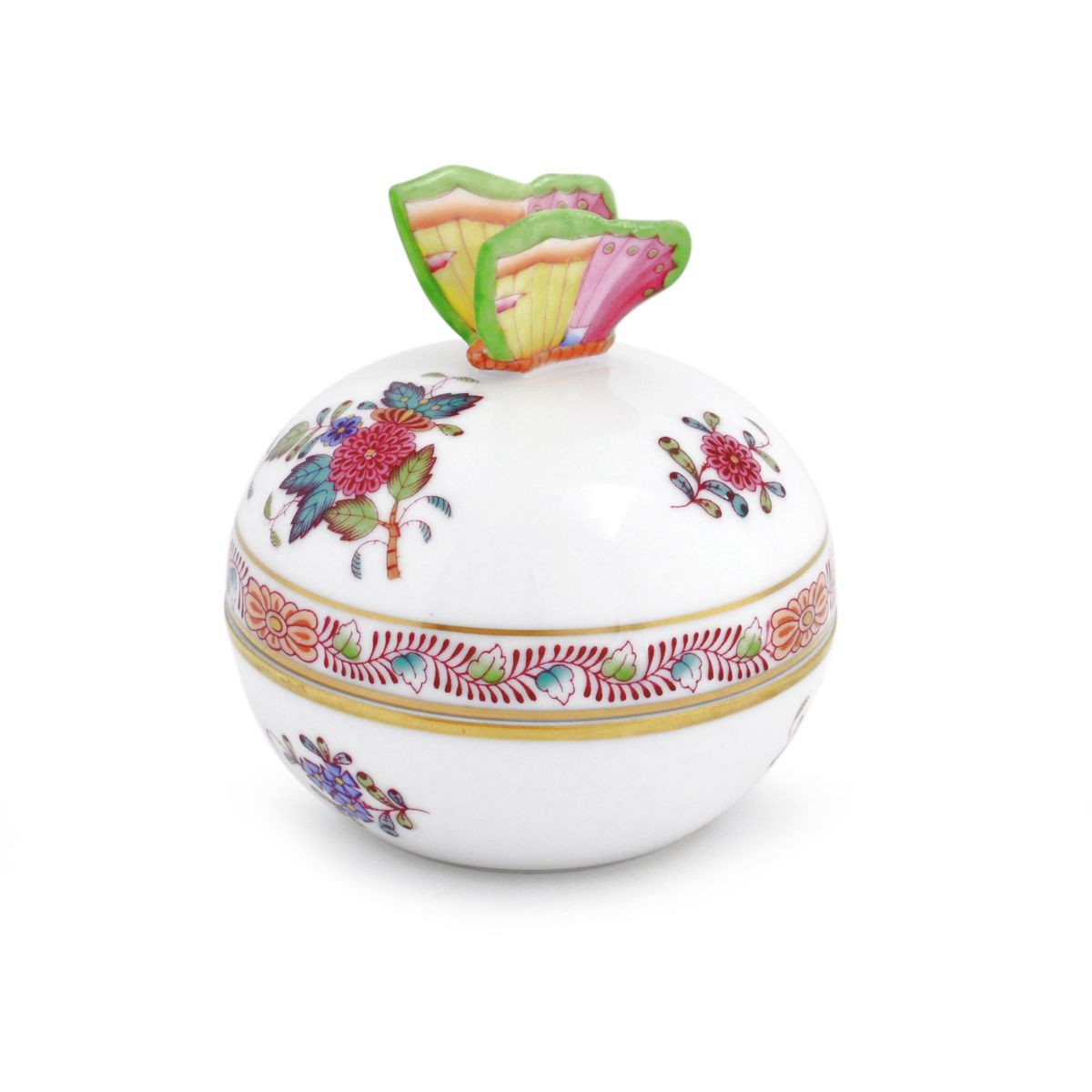 ヘレンド HEREND AF 06033017 アポニー・フラワー マルボンボン バタフライ ボックス 小物入れ APPONYI FLEURS