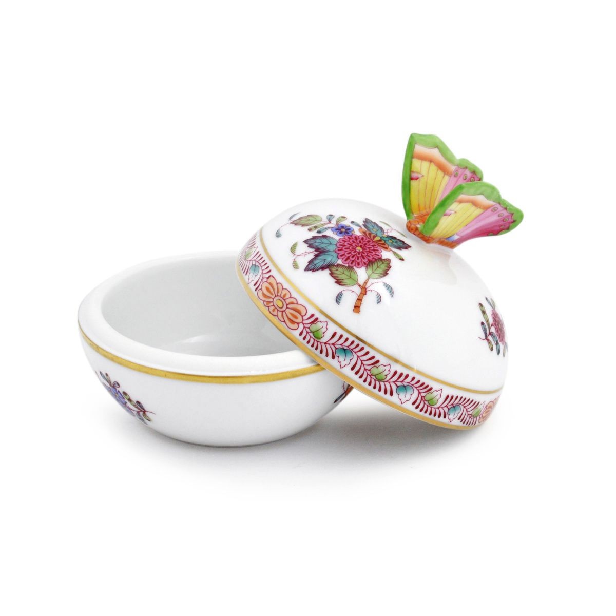 ヘレンド HEREND AF 06033017 アポニー・フラワー マルボンボン バタフライ ボックス 小物入れ APPONYI FLEURS