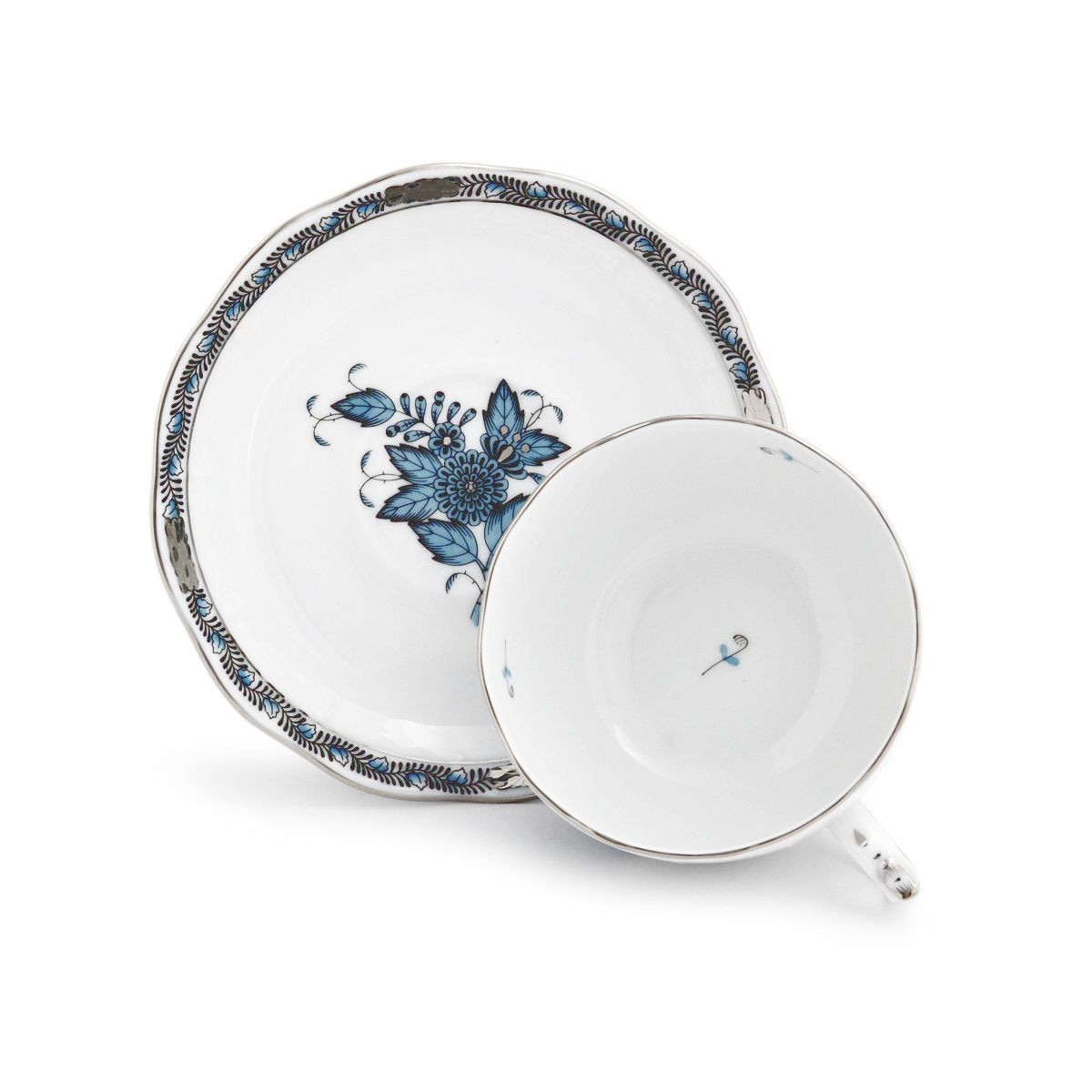 ヘレンド HEREND ATQ3-PT 00724000 アポニー・ターコイズプラチナ ティーカップ＆ソーサー 200ml APPONYI TURQUOISE PLATINUM