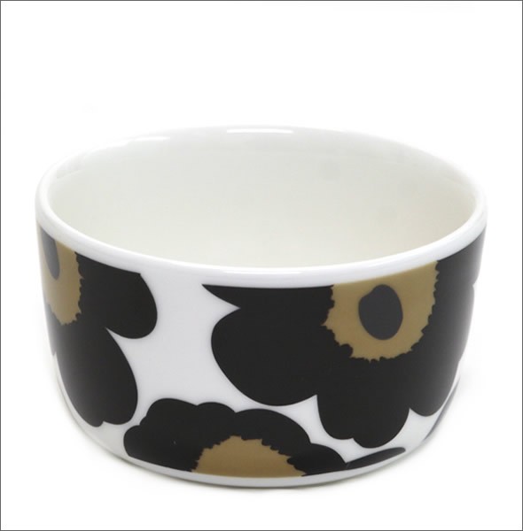 マリメッコ  UNIKKO BOWL 250ml ウニッコ柄 ボウル デザートやサラダなどを入れるのに便利♪ 063432 030 white/black