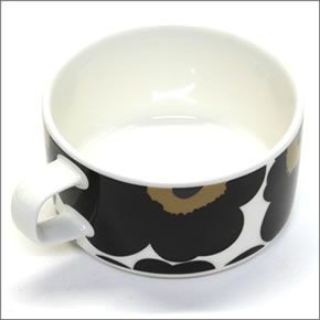 マリメッコ UNIKKO TEA CUP 250ml 063430 030 white/black ウニッコ柄 ティーカップ