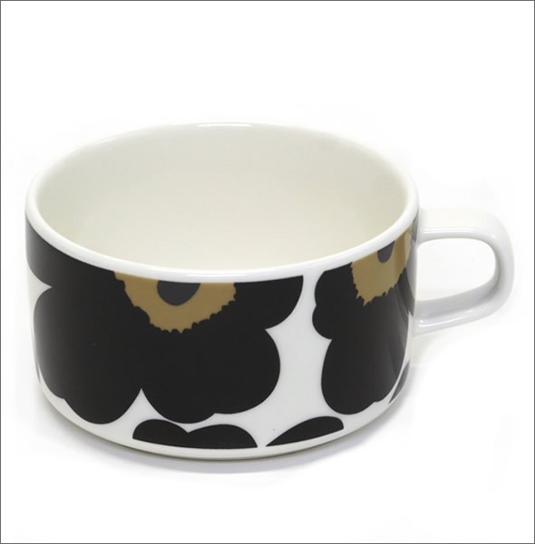 マリメッコ UNIKKO TEA CUP 250ml 063430 030 white/black ウニッコ柄 ティーカップ