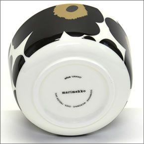 マリメッコ UNIKKO BOWL 500ml 063433 030 white/black ウニッコ柄 ボウル スープやサラダなどを入れるのに便利♪