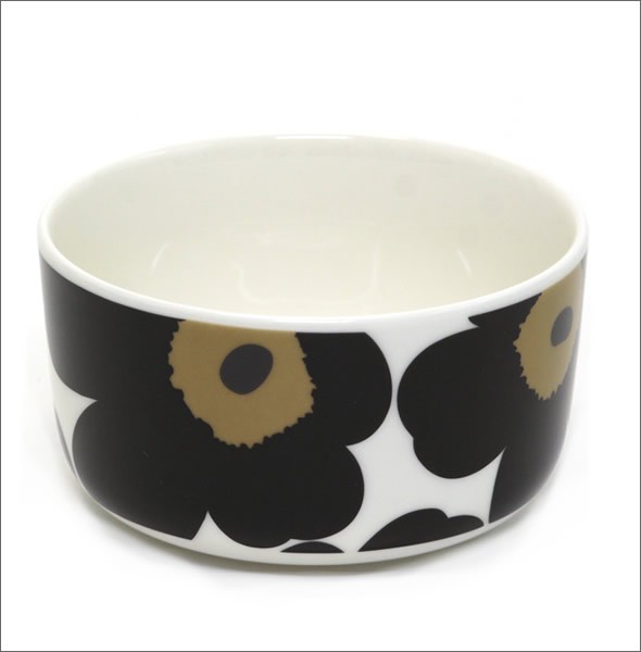 マリメッコ UNIKKO BOWL 500ml 063433 030 white/black ウニッコ柄 ボウル スープやサラダなどを入れるのに便利♪
