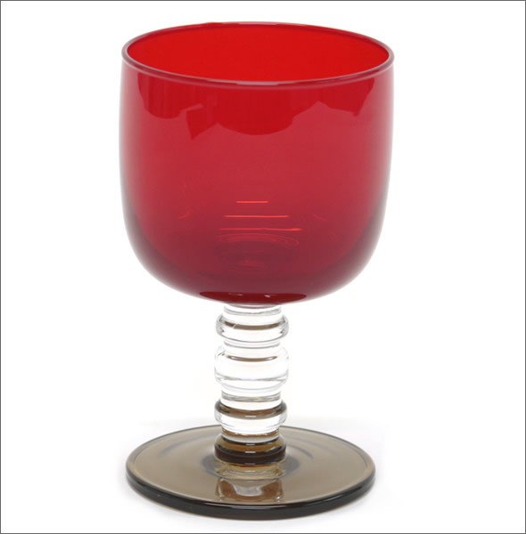 マリメッコ SUKAT MAKKARALLA STEMWARE 300ml 063943 310 red/clear/smoke カラー ワイングラス 脚付グラス