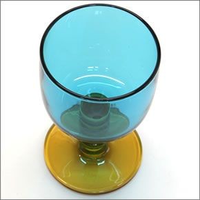 マリメッコ SUKAT MAKKARALLA STEMWARE 300ml 063943 760 turquoise/green/yellow カラー ワイングラス 脚付グラス