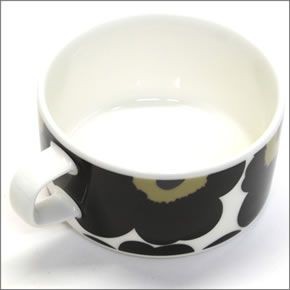マリメッコ UNIKKO 50th ANNIVERSARY UNIKKO TEA CUP 250ml 066424 030 white/black ウニッコ柄 「生誕50周年」シリーズ ティーカップ