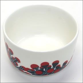 マリメッコ MERIVUOKKO BOWL 250ml 067076 130 white/petrol/red メリヴオッコ イソギンチャックモチーフ ボウル