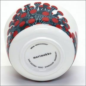 マリメッコ MERIVUOKKO BOWL 250ml 067076 130 white/petrol/red メリヴオッコ イソギンチャックモチーフ ボウル