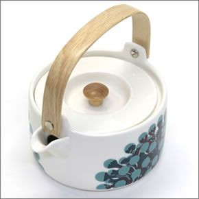 マリメッコ MERIVUOKKO TEAPOT 700ml 067077 170 white/turquoise/petrol メリヴオッコ イソギンチャックモチーフ ティーポット 急須 茶こし付