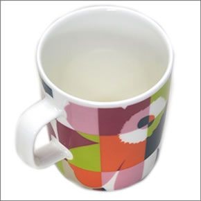 マリメッコ 067304 536 blue/red/lime RUUTU-UNIKKO MUG　 ウニッコ柄×チェック マグカップ 250ml