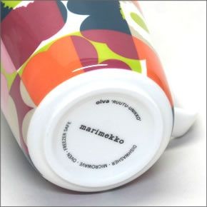 マリメッコ 067304 536 blue/red/lime RUUTU-UNIKKO MUG　 ウニッコ柄×チェック マグカップ 250ml