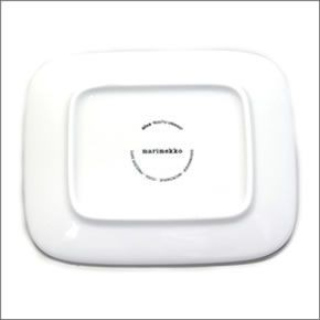 マリメッコ 067305 990 black/grey RUUTU-UNIKKO PLATE ウニッコ柄×チェック スクエアプレート 皿 12X15cm