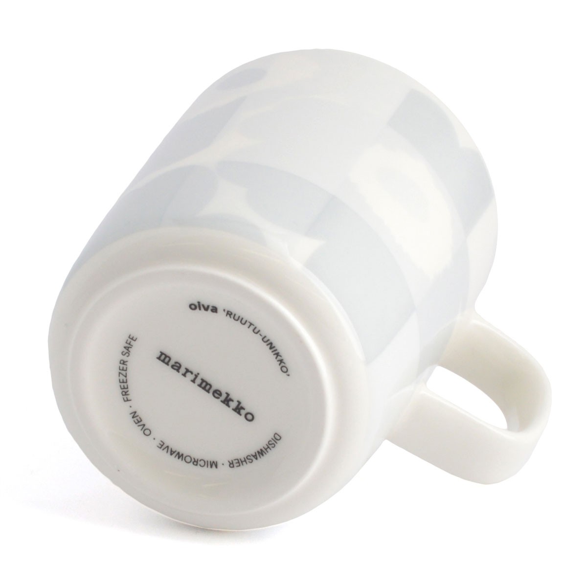マリメッコ marimekko 067304 190 white/grey RUUTU-UNIKKO MUG 250ml マグカップ