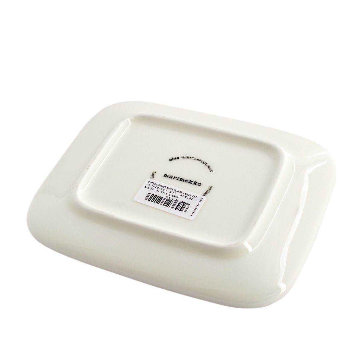マリメッコ marimekko 067845 090 SIIRTOLAPUUTARHA PLATE 15×12cm スクエアプレート 角皿