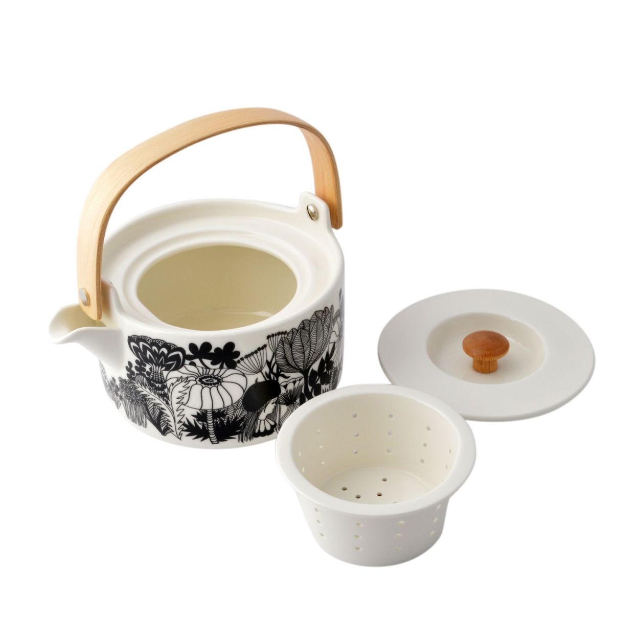 マリメッコ marimekko 067846 092 ティーポット 急須 茶こし付 SIIRTOLAPUUTARHA TEAPOT 700ml