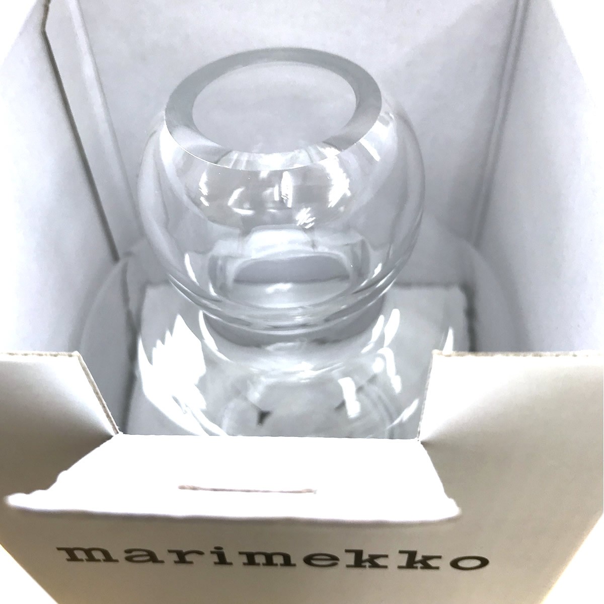 マリメッコ marimekko 067642 100 フラワーベース 花瓶 FLOWER GLASS VASE