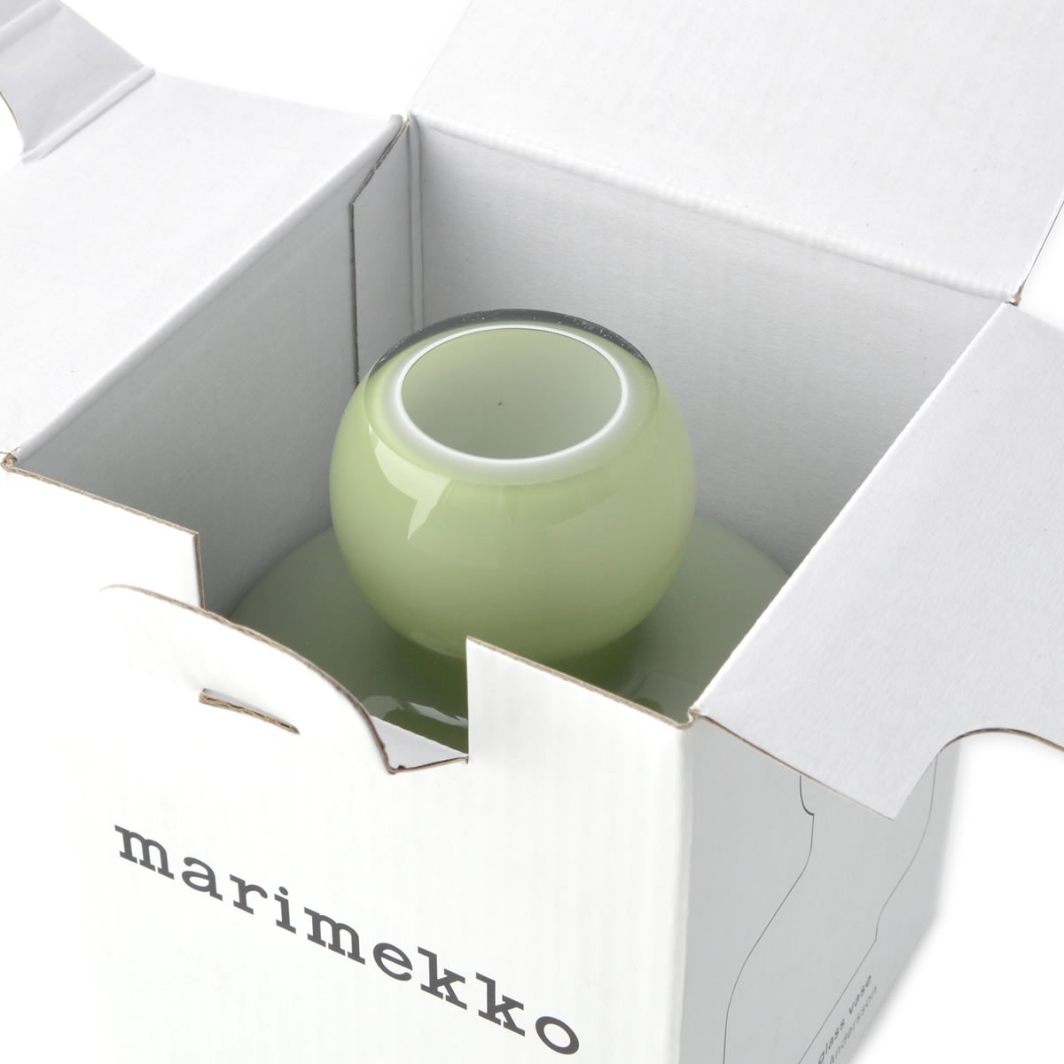 マリメッコ marimekko 067644 601 フラワーベース 花瓶 FLOWER GLASS VASE
