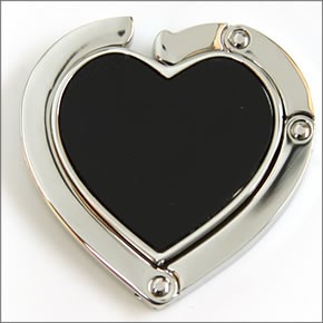 バッグハンガー　バッグフック　もうバッグの置き場に困らない！専用袋つきで持ち運びも楽ちん♪　ドットとレース柄がかわいいキュートなドットピンク4004618-01