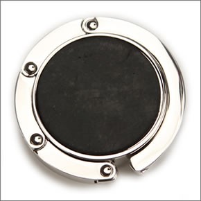 バッグハンガー　バッグフック　もうバッグの置き場に困らない！専用袋つきで持ち運びも楽ちん♪　レースとローズ柄が上品なラウンドタイプ　4004620-01