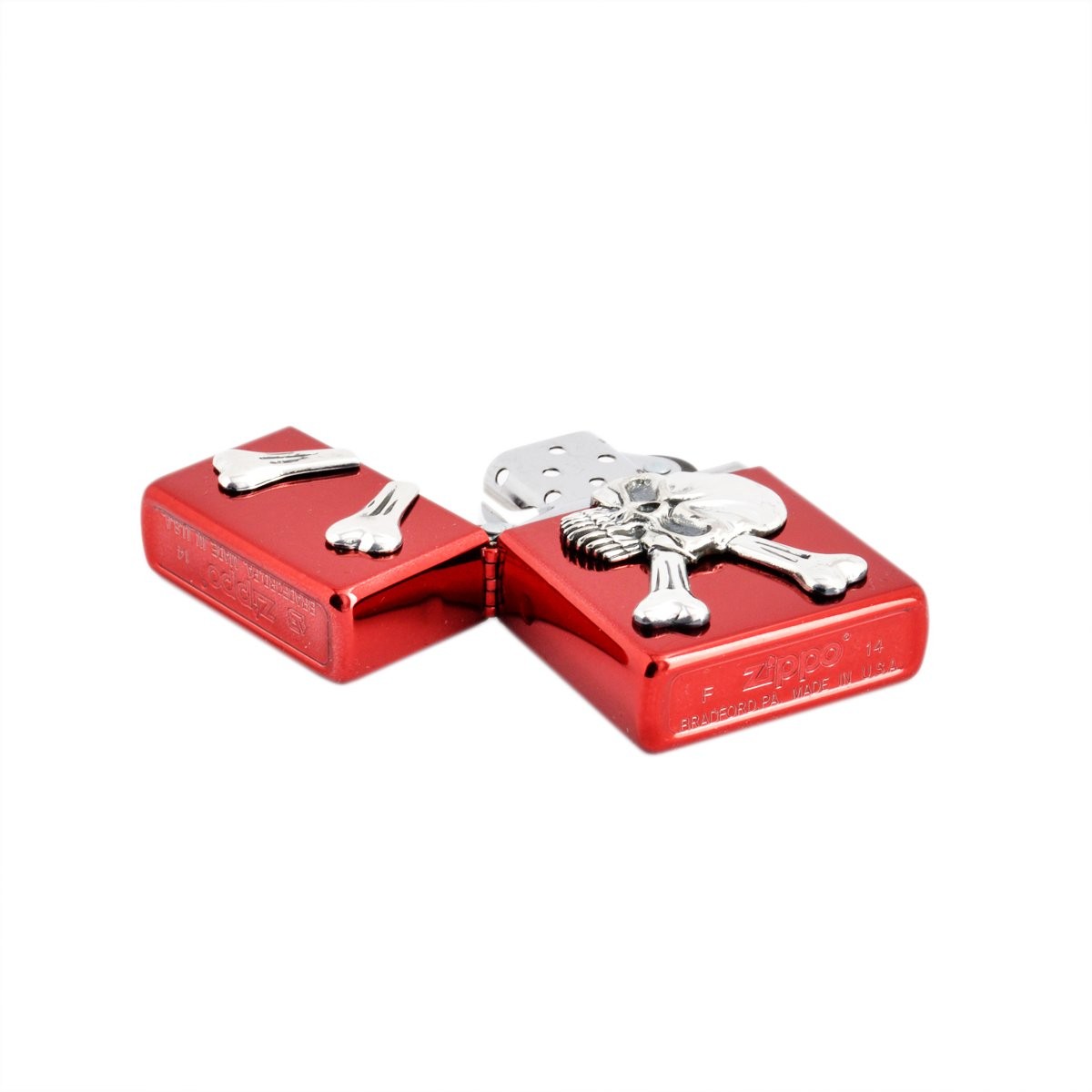 ジッポー Zippo クロスボーンスカル RD Cross Bone Scull （ボトムズアップ） ライター 喫煙具