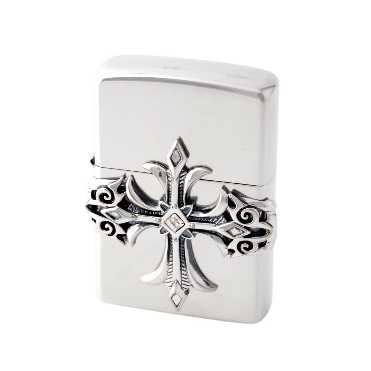 ジッポー Zippo ハイエンドクロス銀燻し  オイルライター 喫煙具