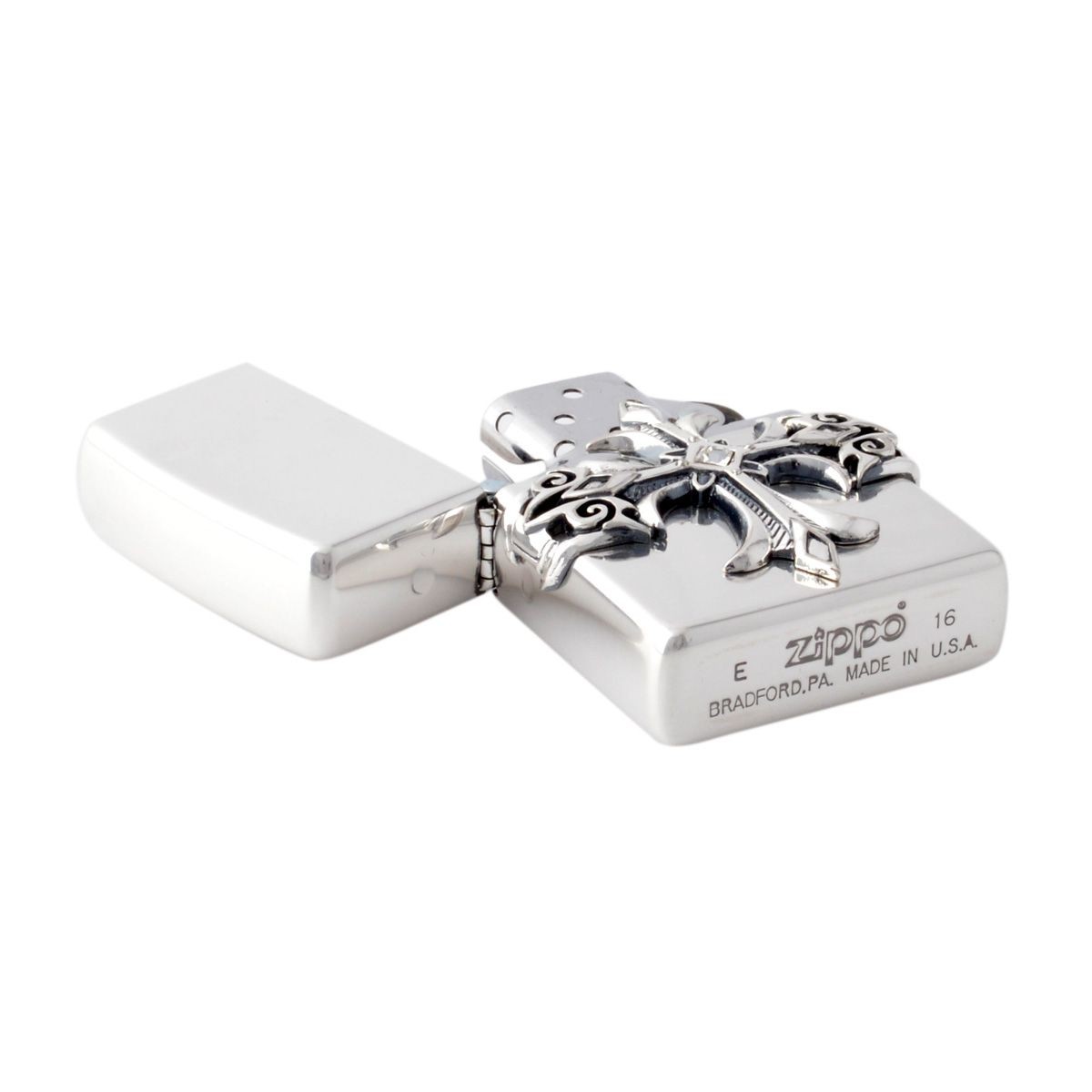 ジッポー Zippo ハイエンドクロス銀燻し  オイルライター 喫煙具