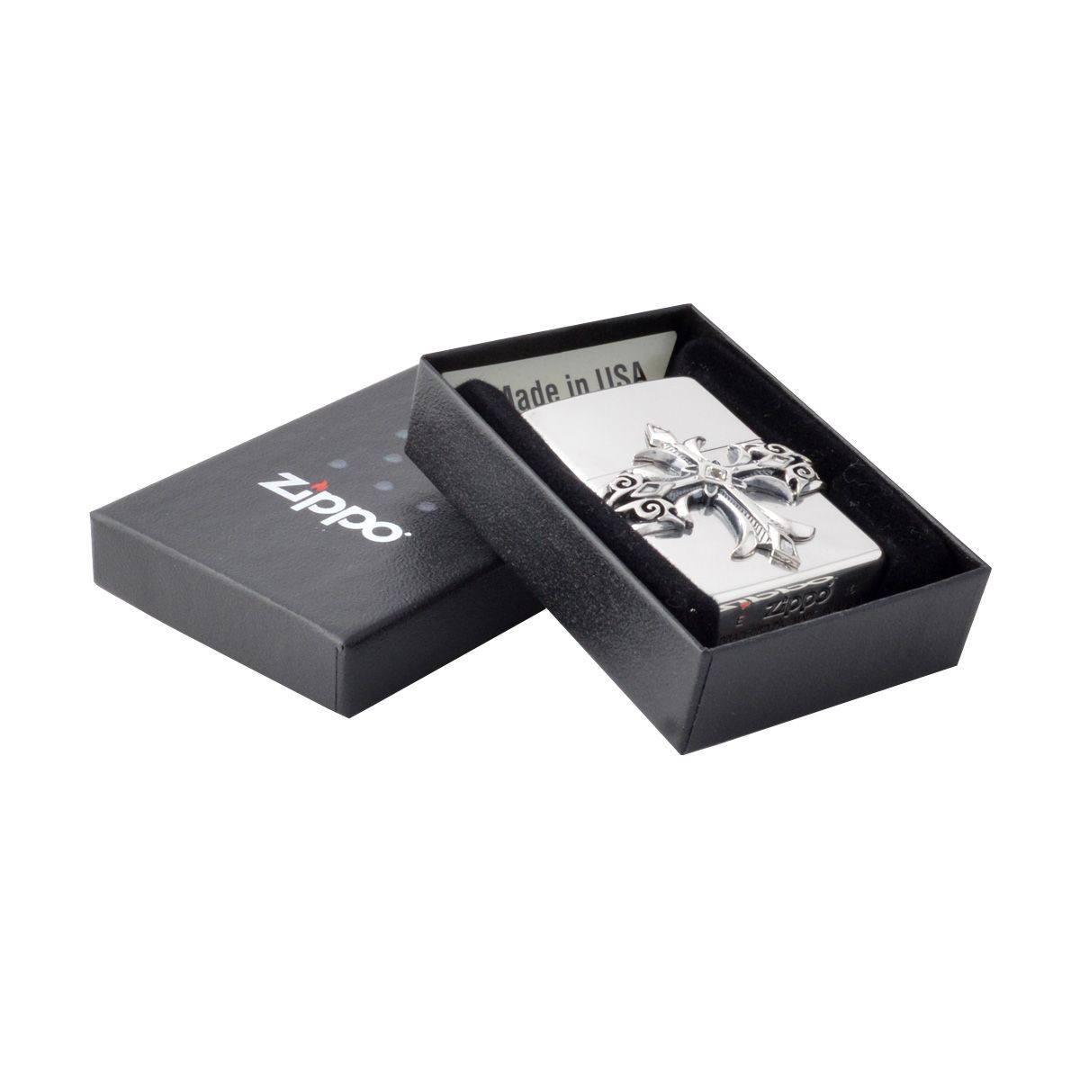 ジッポー Zippo ハイエンドクロス銀燻し  オイルライター 喫煙具