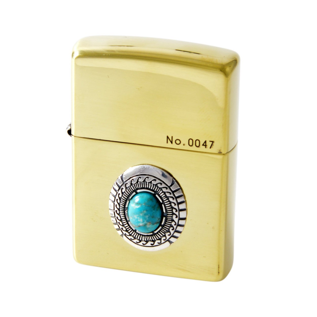 ジッポー Zippo ターコイズメタルBSイブシ (シリアルＮo入り）  オイルライター 喫煙具