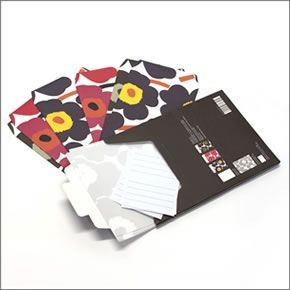 マリメッコ  UNIKKO LETTER SET ウニッコ柄 レターセット 便箋＆封筒セット　 065366 001 multicolour