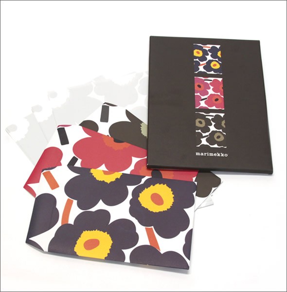 マリメッコ  UNIKKO LETTER SET ウニッコ柄 レターセット 便箋＆封筒セット　 065366 001 multicolour