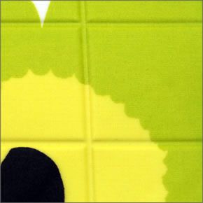 マリメッコ  UNIKKO OILCLOTH PLACEMAT ウニッコ柄 オイルクロス ランチョンマット ホワイト×ライム 064160 020 white/lime