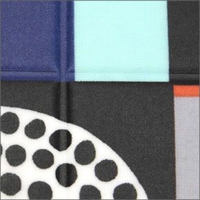 マリメッコ  KONTTI OILCLOTH PLACEMAT コンッティ 幾何学模様 オイルクロス ランチョンマット 067030 920 black/yellow/grey/mint
