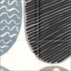 マリメッコ KOMPOTTI OILCLOTH PLACEMAT 065734 180 white/beige/grey コンポッティ フルーツモチーフ オイルクロス ランチョンマット